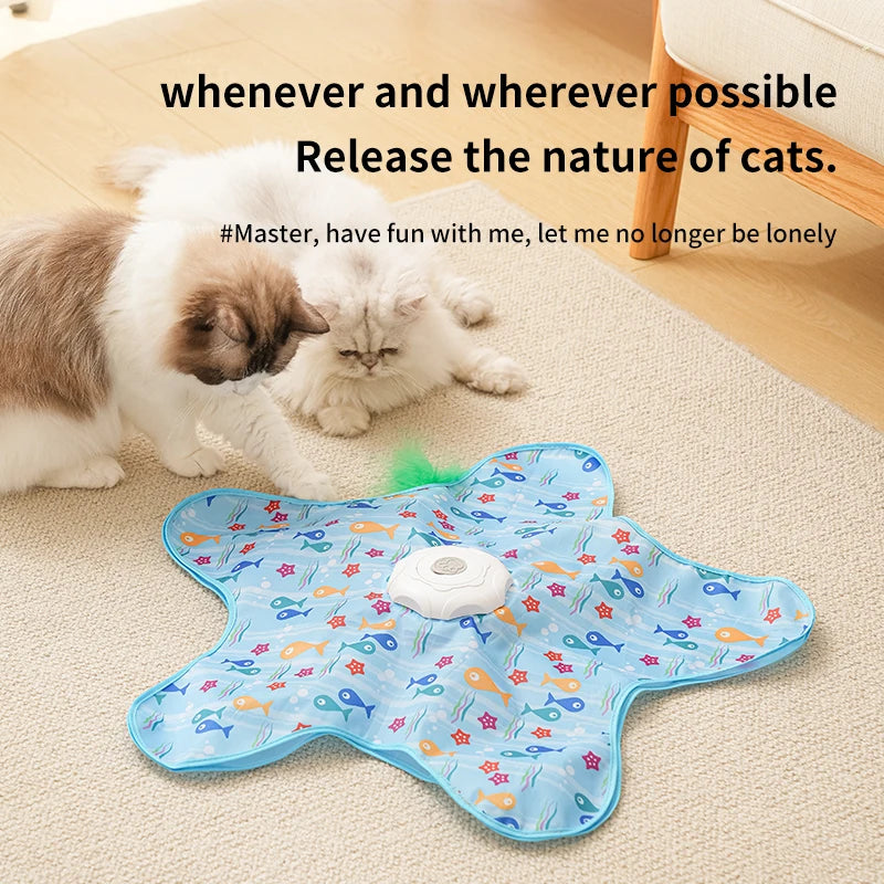 HideN’Flap™ Moving Feather Cat Toy 🐱⚡