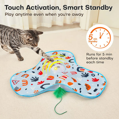 HideN’Flap™ Moving Feather Cat Toy 🐱⚡